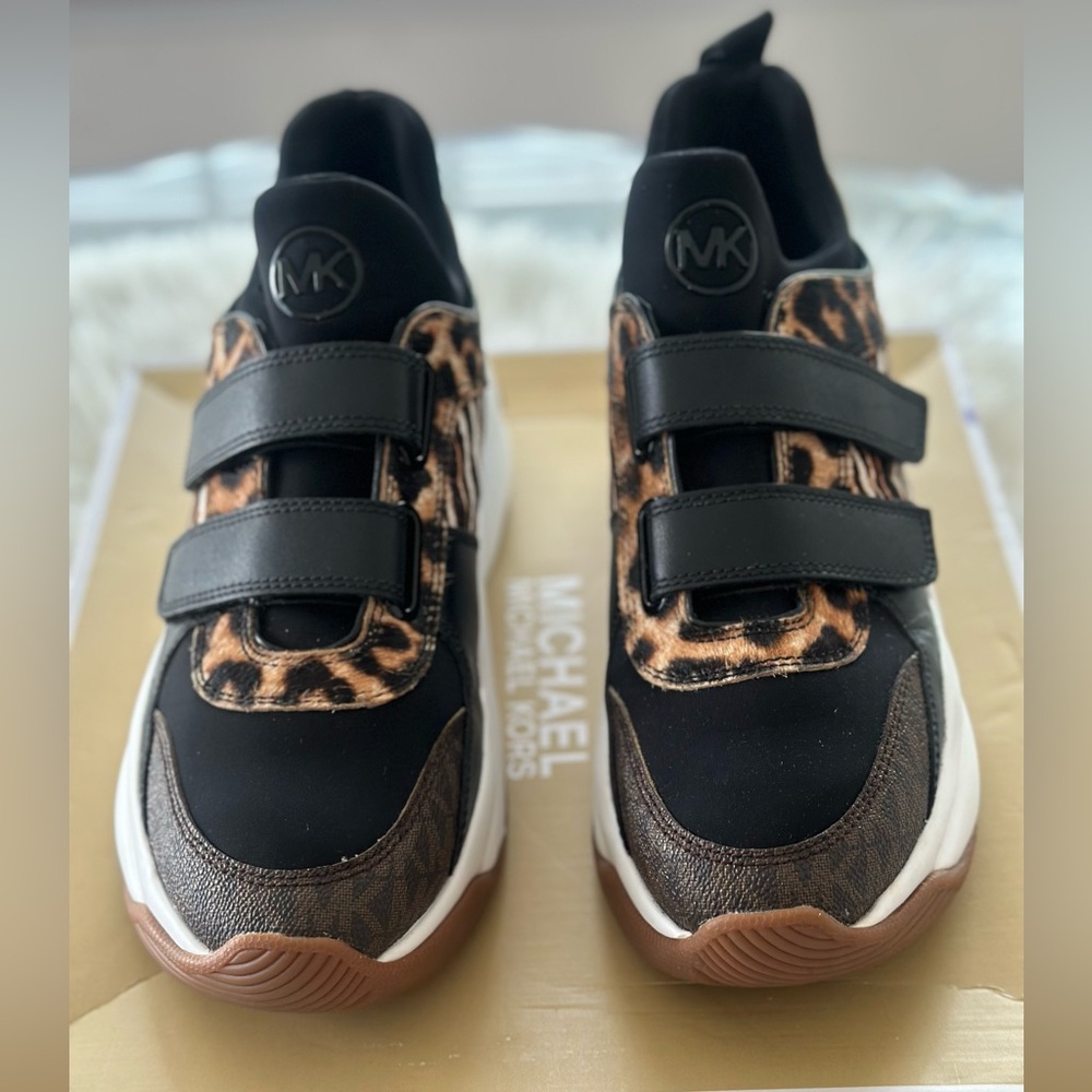 Michael kors Keeley Trainer printed hair calf sneaker❤️